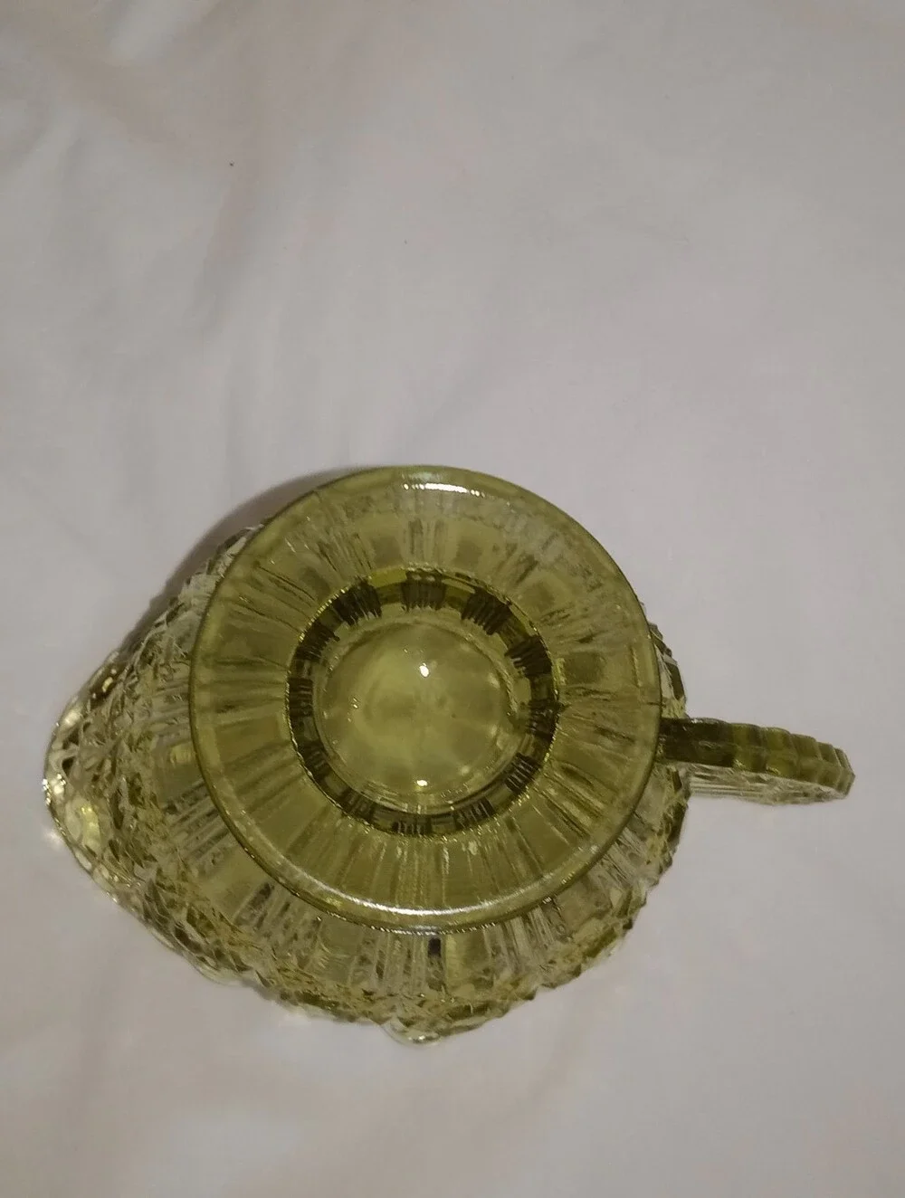 Vintage Fenton Daisy And Button Glass Creamer 2 7/8